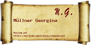 Müllner Georgina névjegykártya